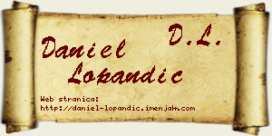 Daniel Lopandić vizit kartica